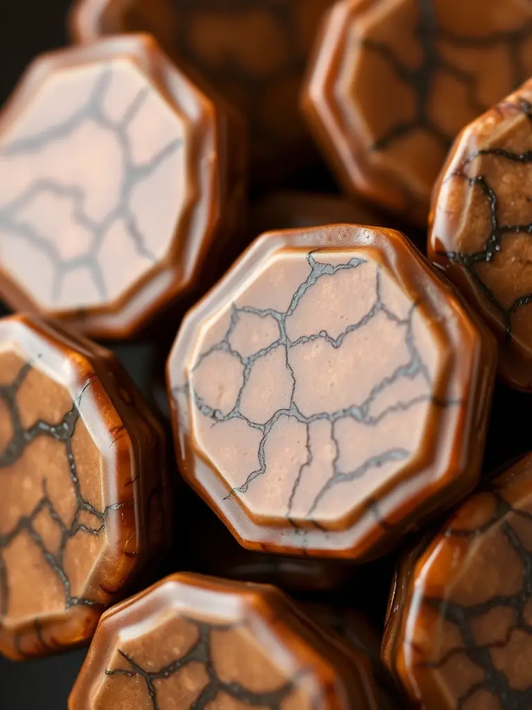 A close-up image of a cluster of dates, showcasing their rich brown color and slightly sticky texture, arranged on a plate with a shallow depth of field.